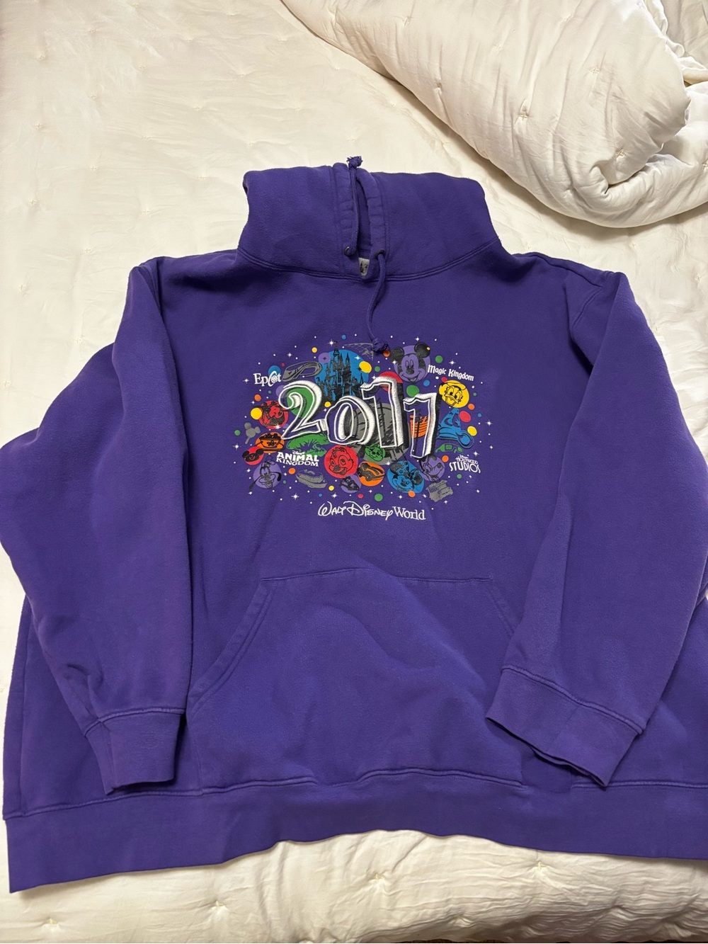 Disney Parks Purple Hoodie with Iconic Castle Tag